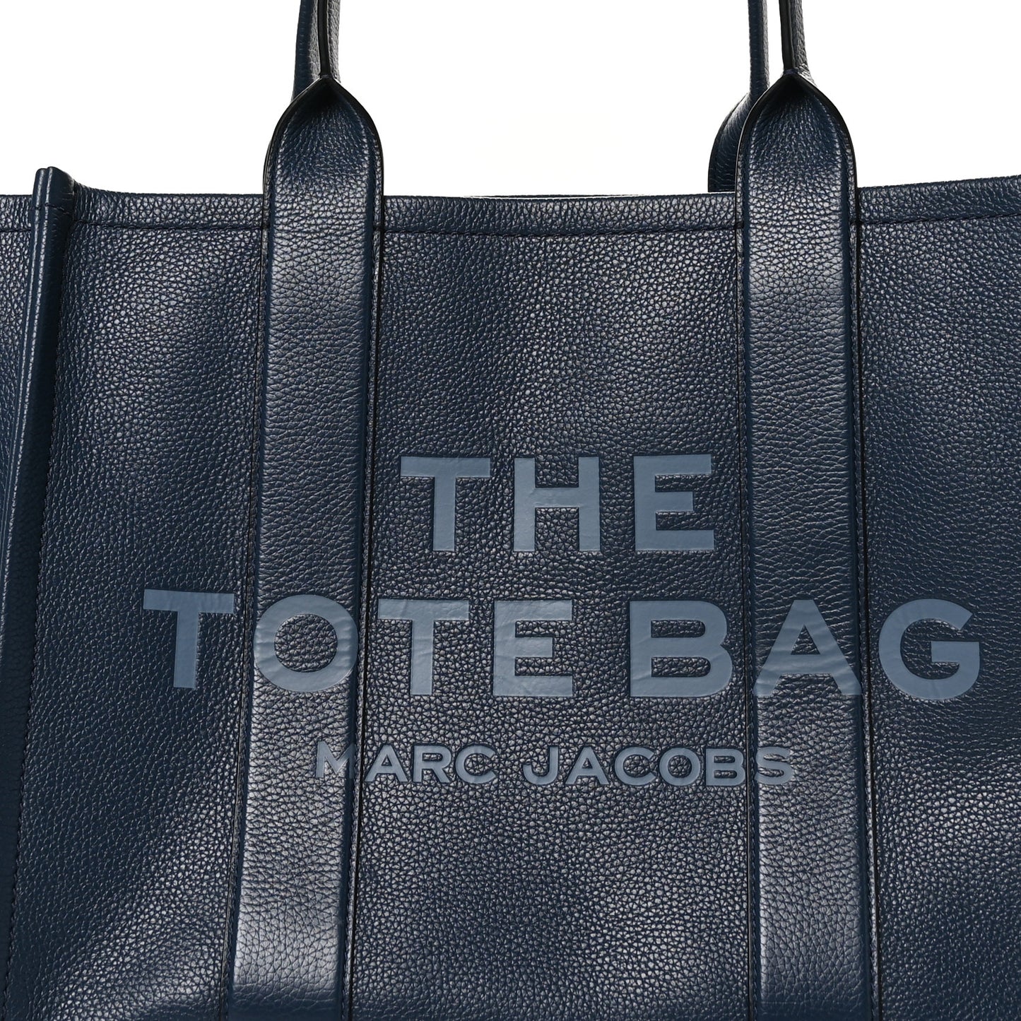 Grained Calfskin Large The Tote Bag Blue Sea