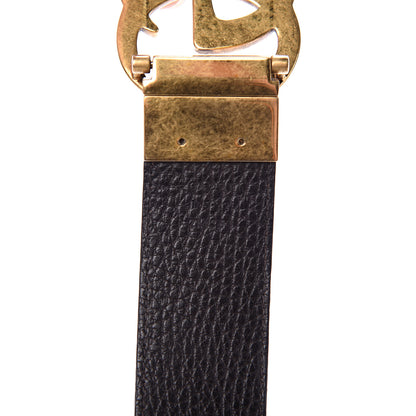 Gucci Calfskin Double G Reversible 37mm Belt 105 42 Black Cocoa 3 of 8