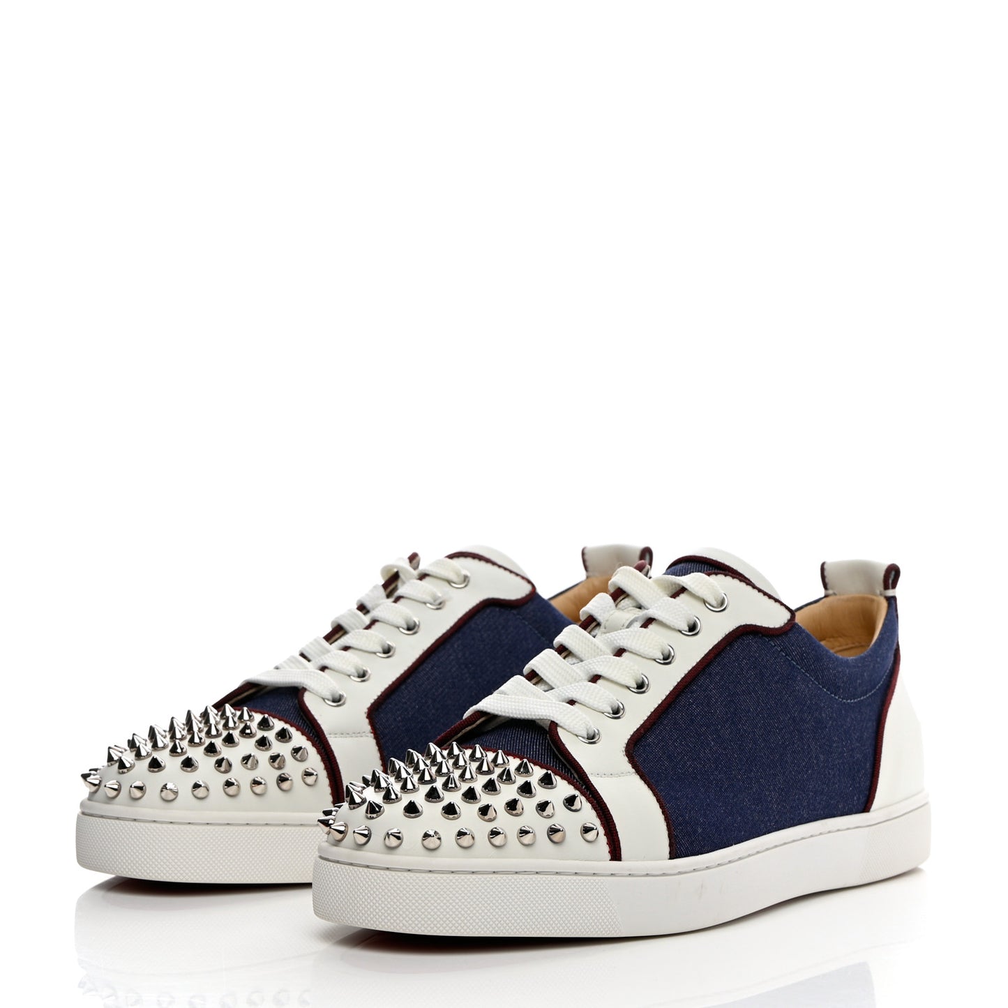 Denim Mens Louis Junior Spikes Flat Sneakers 44 Version Blue