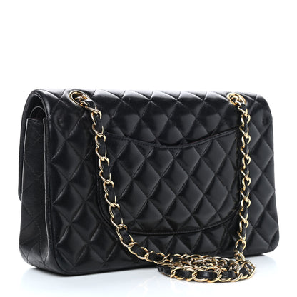 Chanel Lambskin Quilted Medium Double Flap Black 3 of 16