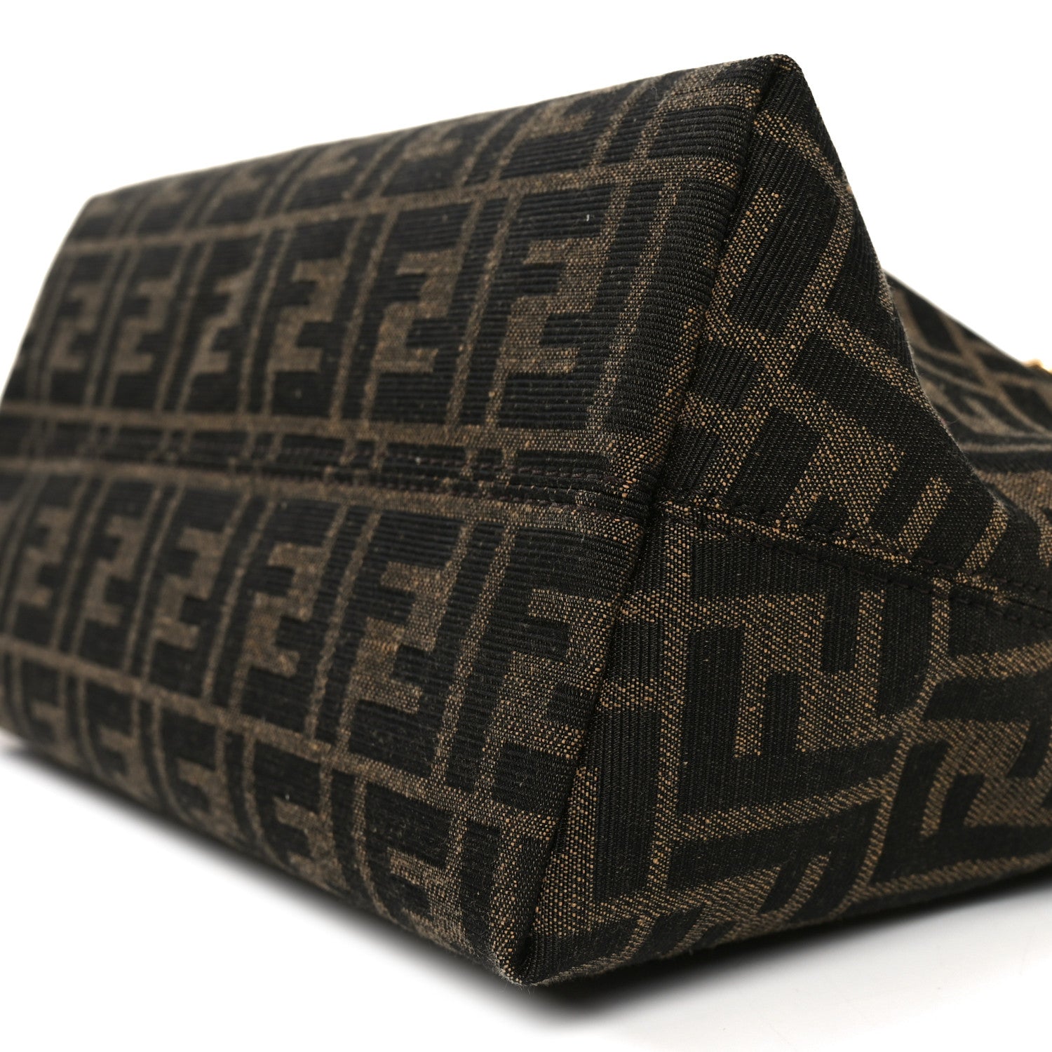 Fendi Vitello Grace Jacquard FF Medium By The Way Boston Bag Tobacco Moro Ebano 10 of 10