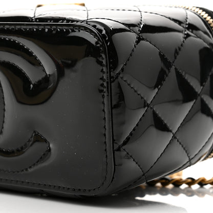 Chanel Patent Quilted Pick Me Up Vanity Case Black 10 of 11