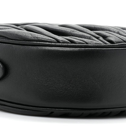 Miu Miu Nappa Matelasse Crystal Round Crossbody Bag Black 9 of 9