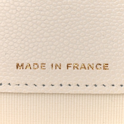 Chanel Caviar Quilted Flap Card Holder Wallet White 7 of 8