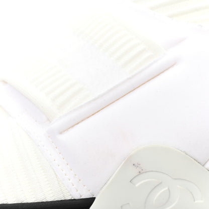 Chanel Stretch Fabric CC Sneakers 37 White 10 of 12