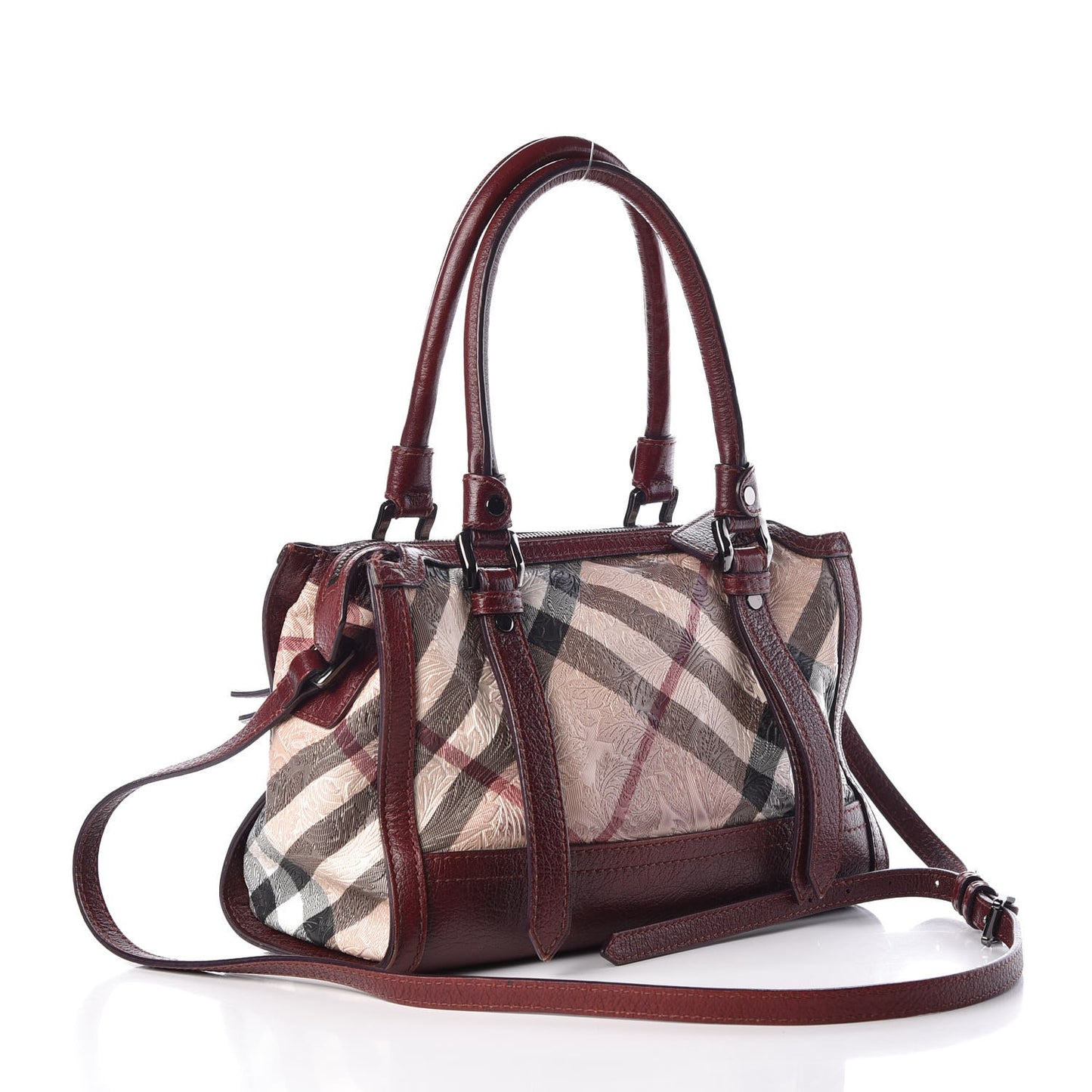 Nova Check Embossed Convertible Satchel