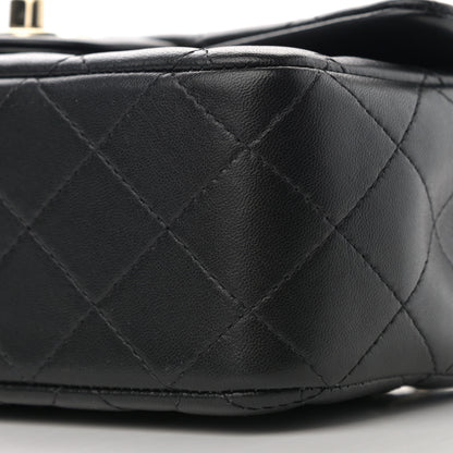 Chanel Lambskin Quilted Mini Top Handle Rectangular Flap Black 10 of 11