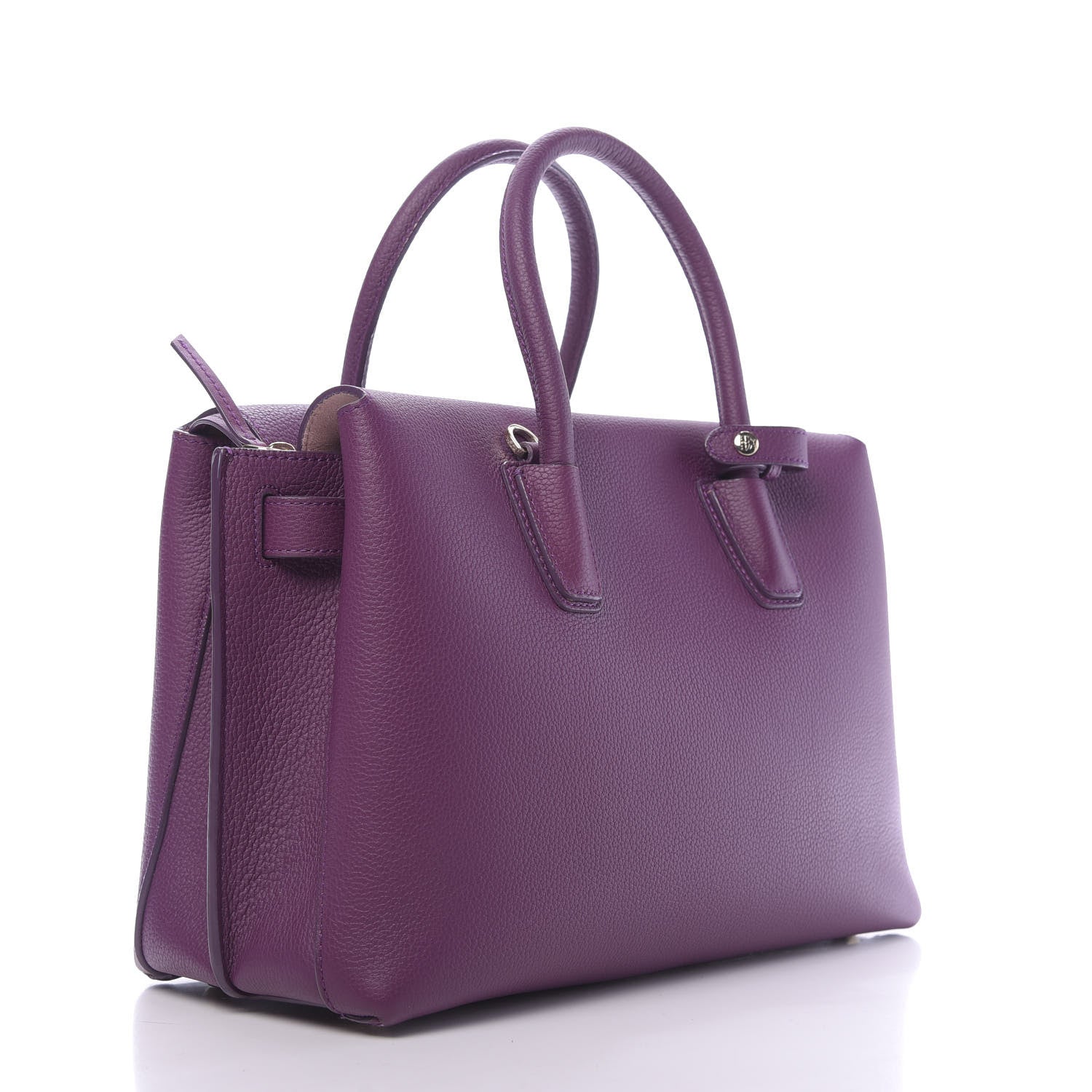MCM Grained Calfskin Medium Milla Tote Mystic Purple 3 of 11