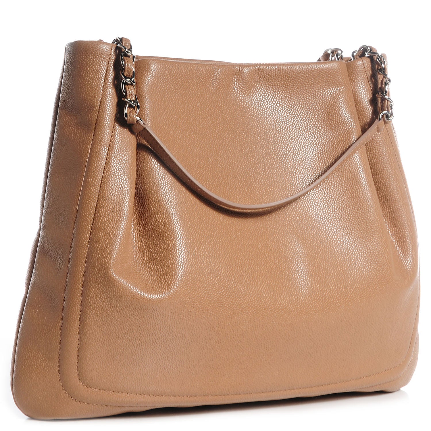 Chanel Caviar CC Timeless Shoulder Bag Dark Beige 3 of 7