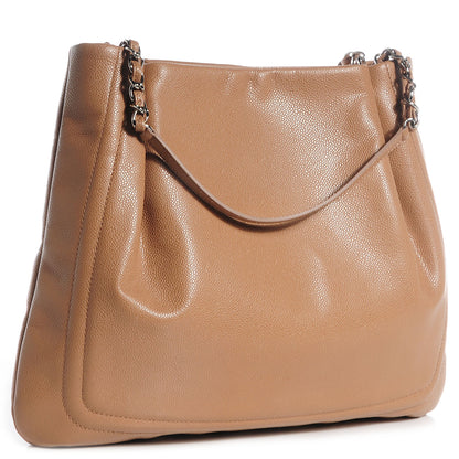 Chanel Caviar CC Timeless Shoulder Bag Dark Beige 3 of 7