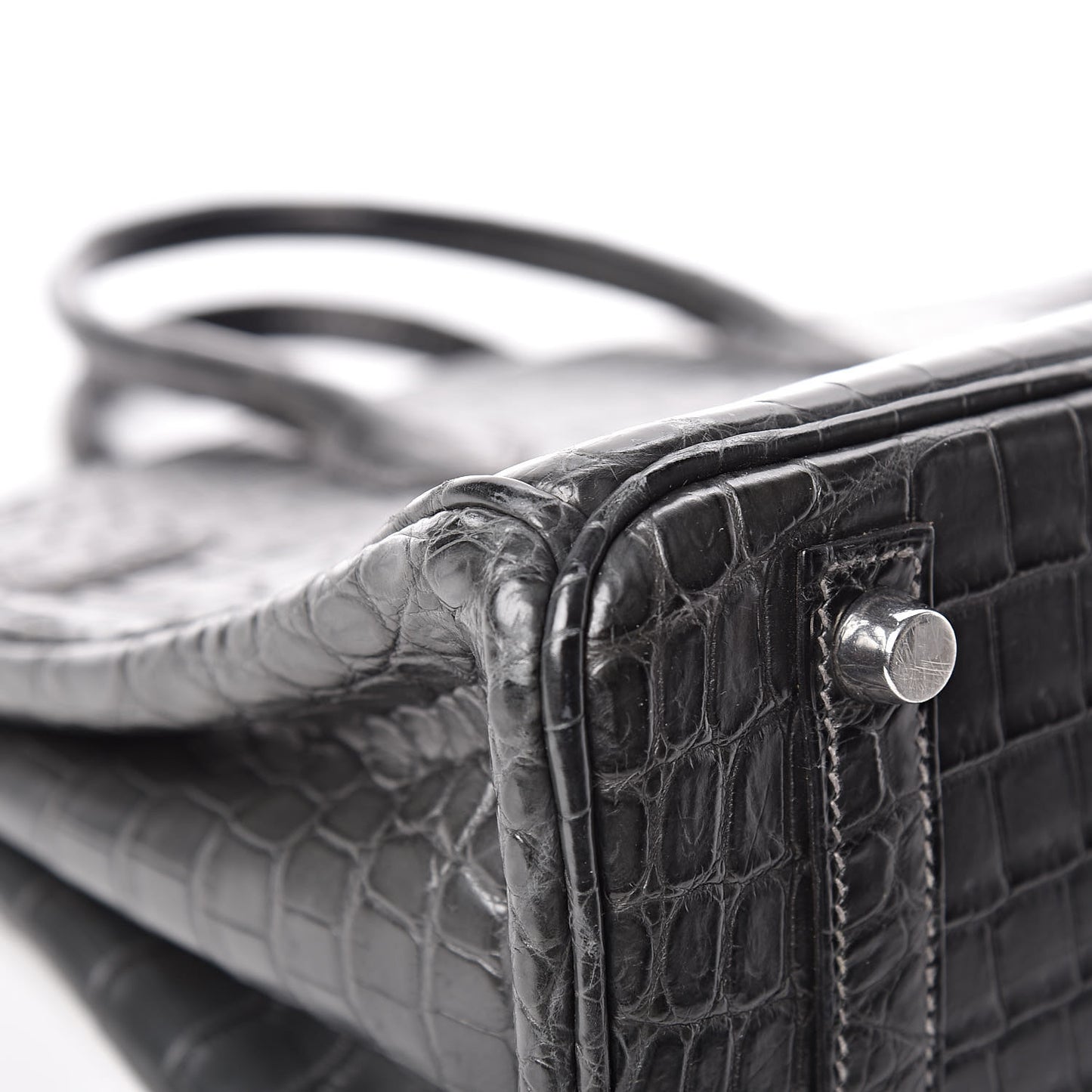 Matte Niloticus Crocodile Birkin 25 Graphite