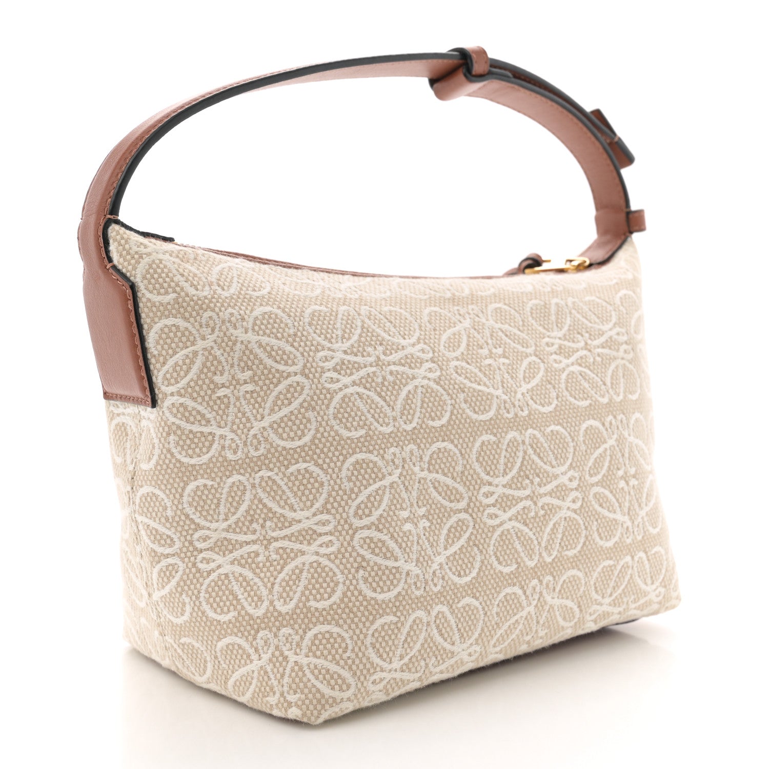 Loewe Jacquard Anagram Calfskin Small Cubi Bag  Ecru Tan 3 of 10