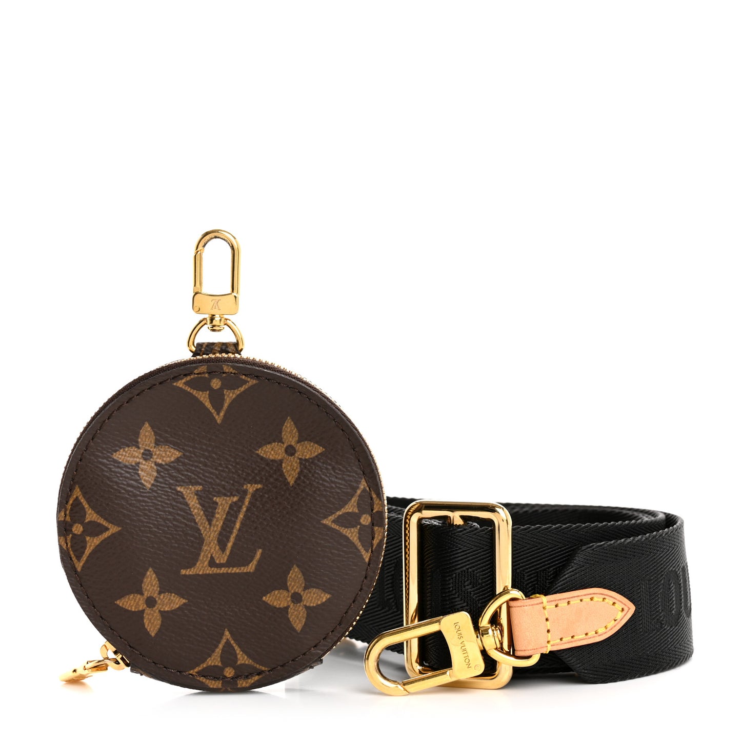 Monogram Multi Pochette Accessories Bandouliere Shoulder Strap Black