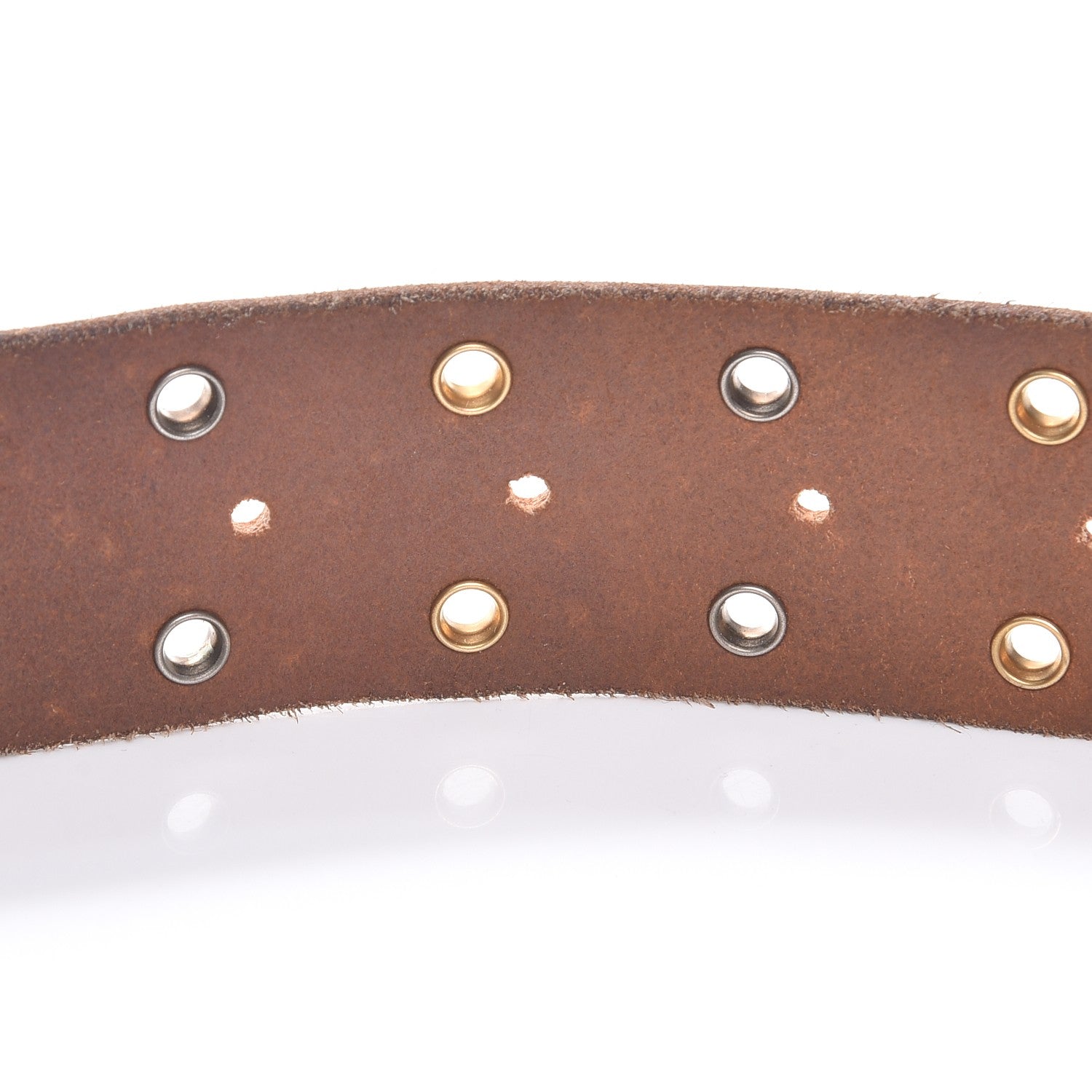 Gucci Faded Calfskin Grommet Double G 40mm Belt 65 26 Cuir 8 of 9
