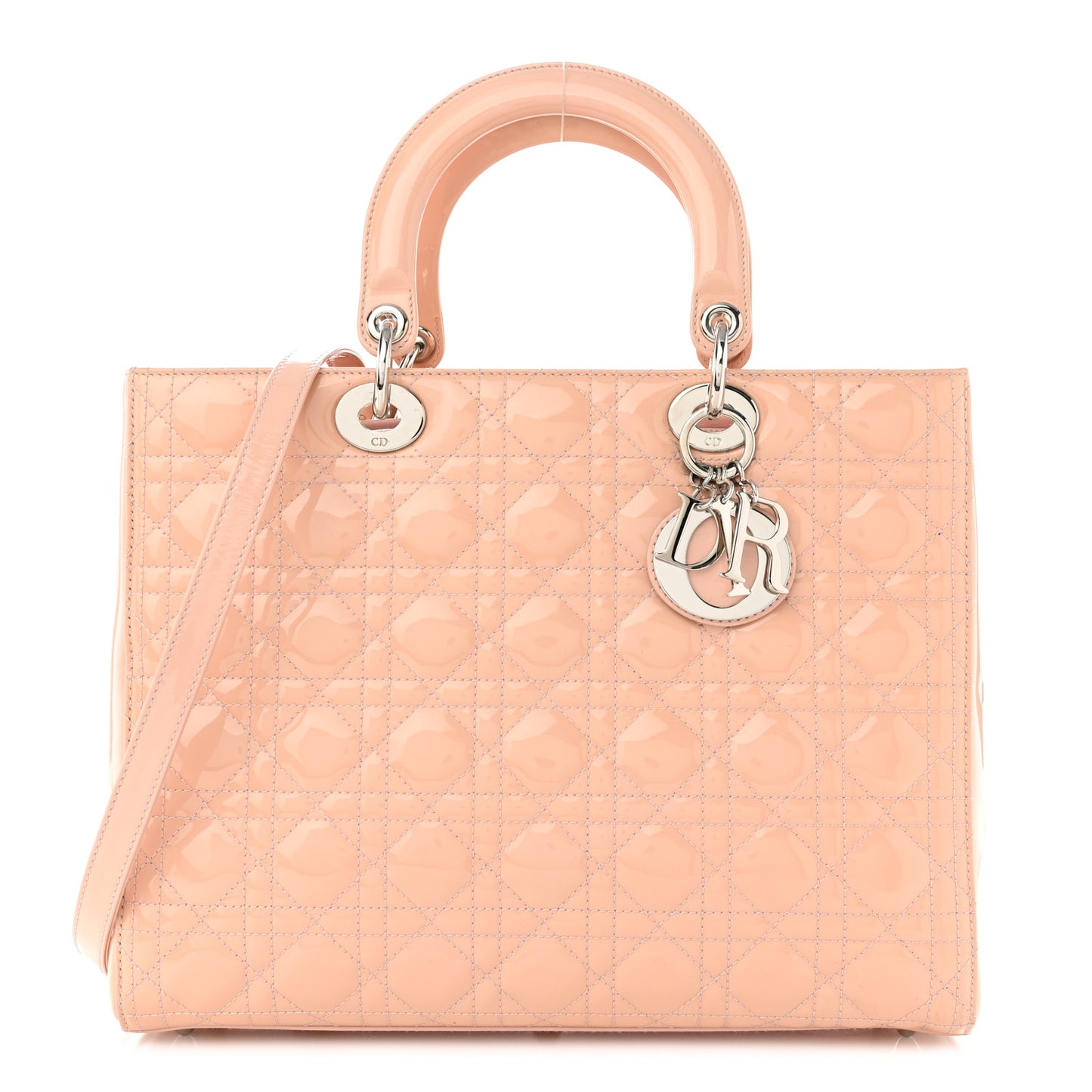 Patent Cannage Large Lady Dior Light Pink