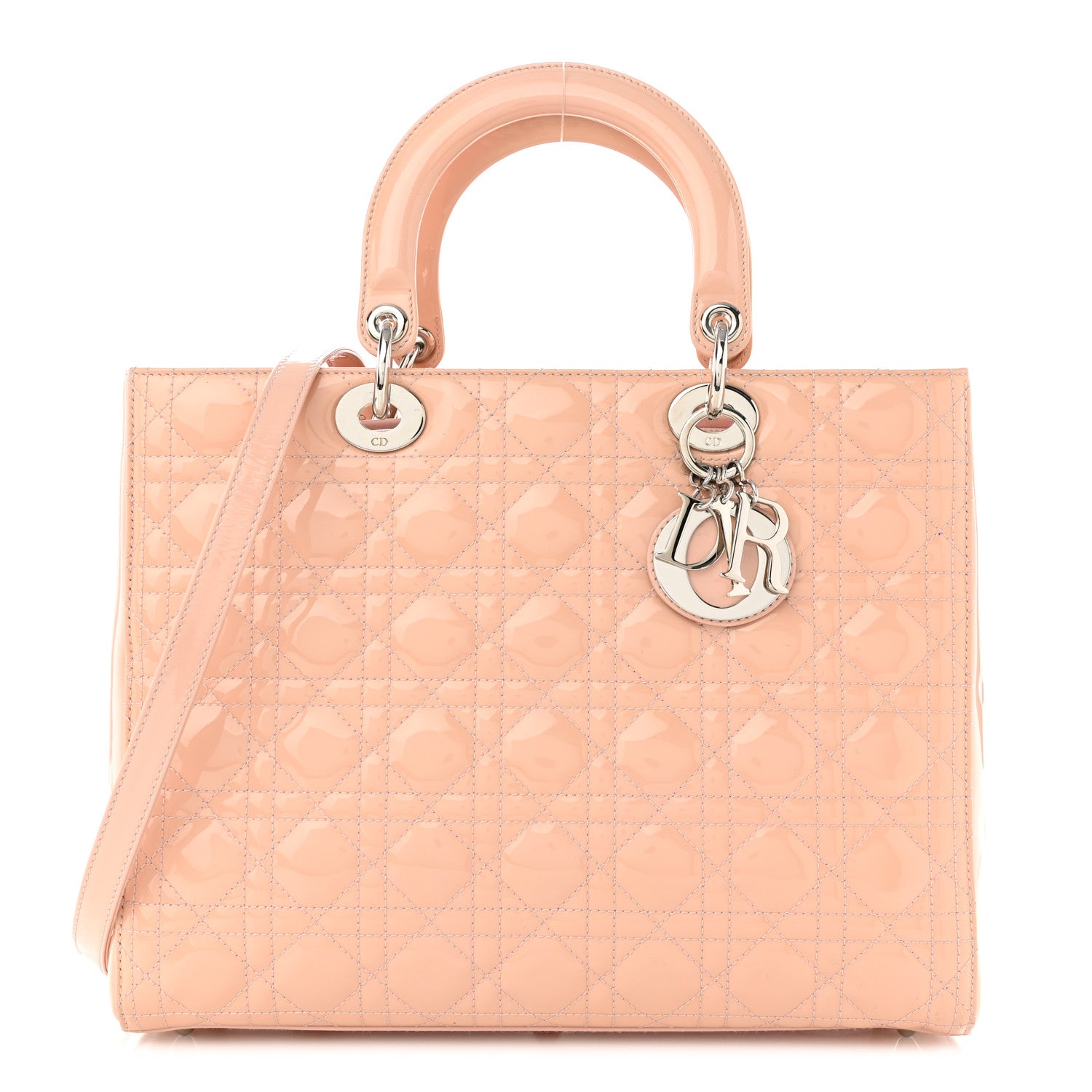 Christian Dior Patent Cannage Large Lady Dior Light Pink 1 of 10