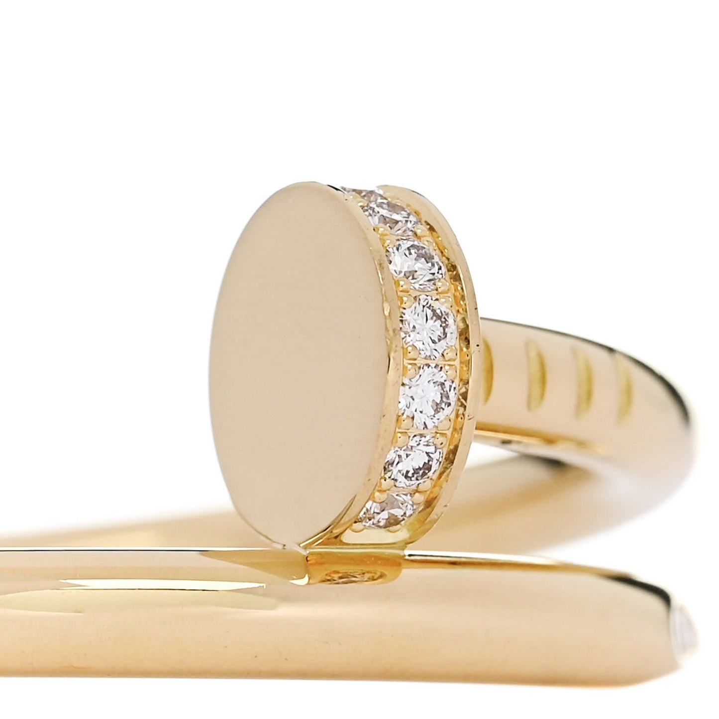 18K Yellow Gold Diamond Juste Un Clou Ring 58 8.5