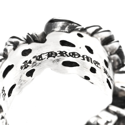 Chrome Hearts Sterling Silver Double Floral Cross Ring 56 7.75 4 of 6