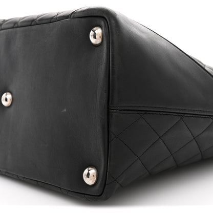 Chanel Calfskin Quilted Large Cambon Tote Black White Black White 10 of 14