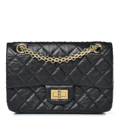 Chanel Aged Calfskin Quilted 2.55 Reissue Mini Flap Black 1 of 10