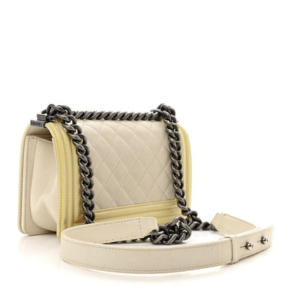 Chanel Goatskin Quilted Patent Small Duo Boy Flap White 3 of 14