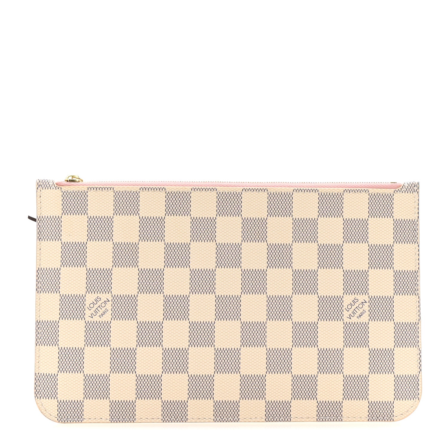 Louis Vuitton Damier Azur Braided Neverfull MM Pochette Pink 1 of 6