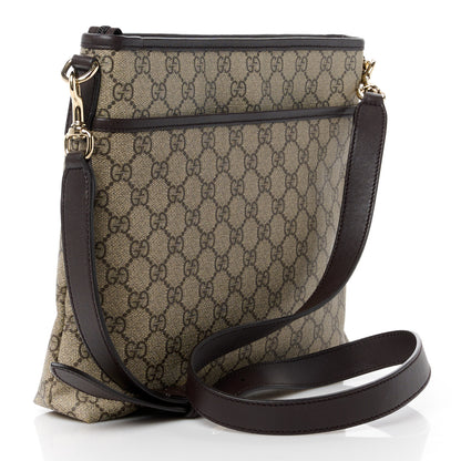 Gucci GG Plus Monogram Medium Flat Messenger Bag Dark Brown 3 of 13