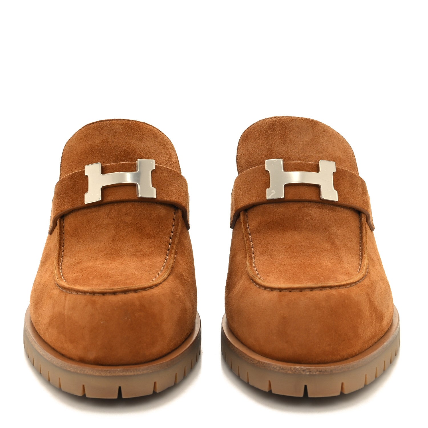Hermes Suede Goatskin Flore 60 Mules 40 Brun Amourette 2 of 9