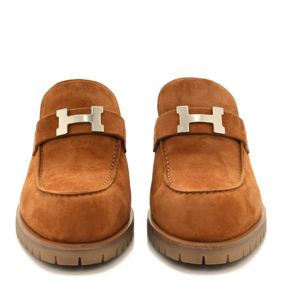 Hermes Suede Goatskin Flore 60 Mules 40 Brun Amourette 2 of 9