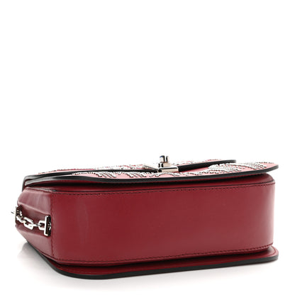 Valentino Garavani Vitello Loveblade Embellished Chain Flap Bag Rubino 3 of 7