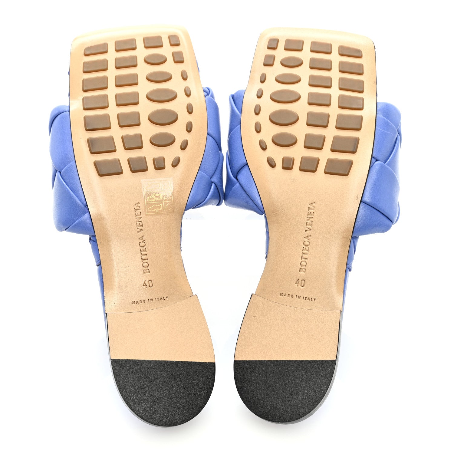 Bottega Veneta Nappa Maxi Intrecciato Lido Flat Sandals 40 Indigo 5 of 7