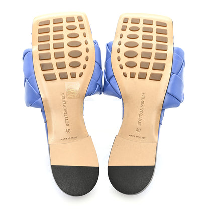 Bottega Veneta Nappa Maxi Intrecciato Lido Flat Sandals 40 Indigo 5 of 7