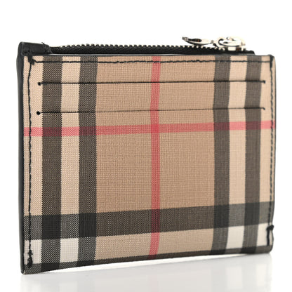 Burberry Coated Canvas House Check Coin Case Card Holder 3 of 6