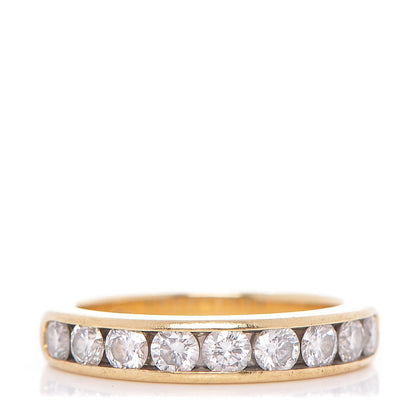 Tiffany 18K Yellow Gold Diamond Half Circle Wedding Band Ring 6 1 of 5