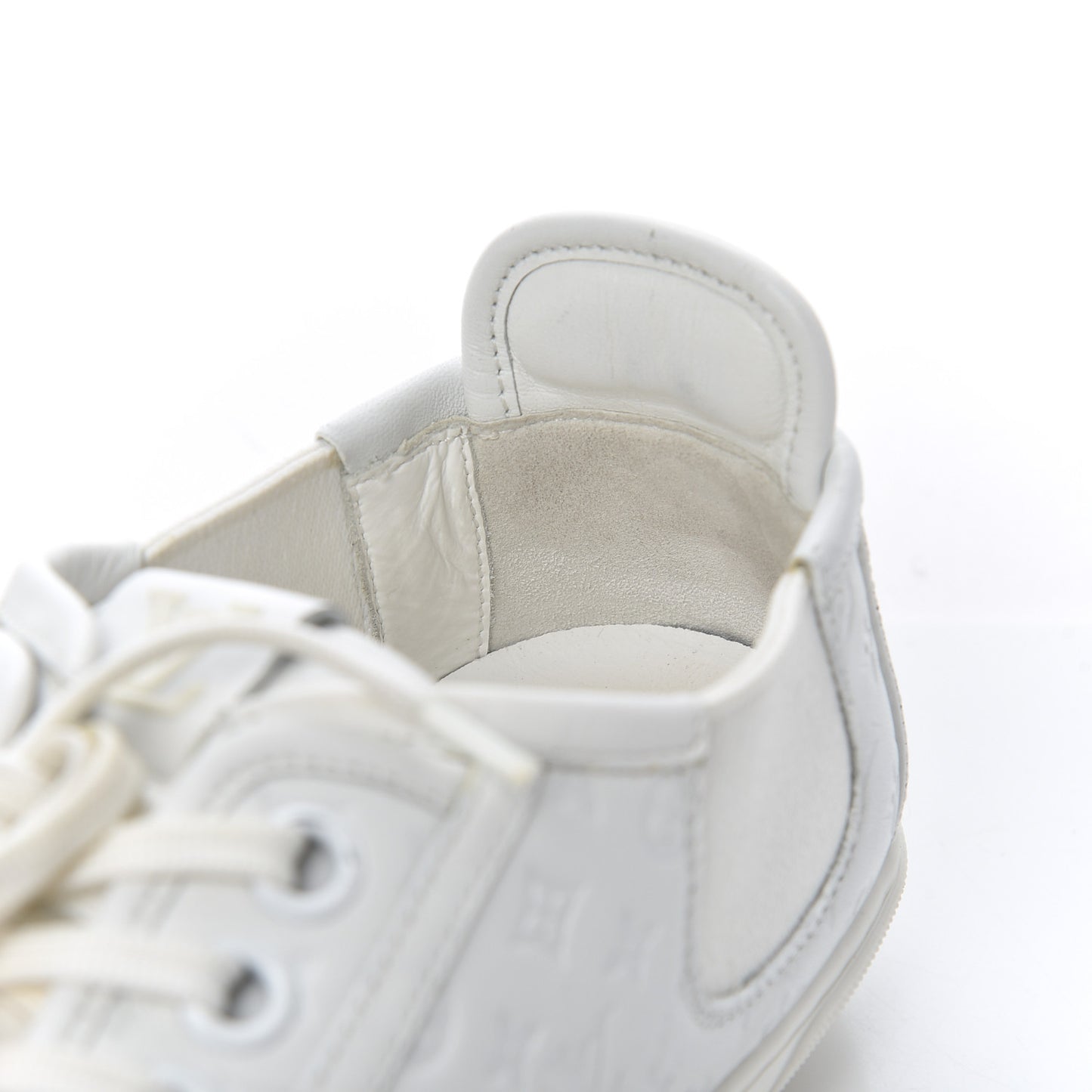 Calfskin Embossed Monogram Toucan Sneakers 38 White