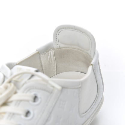Louis Vuitton Calfskin Embossed Monogram Toucan Sneakers 38 White 9 of 19
