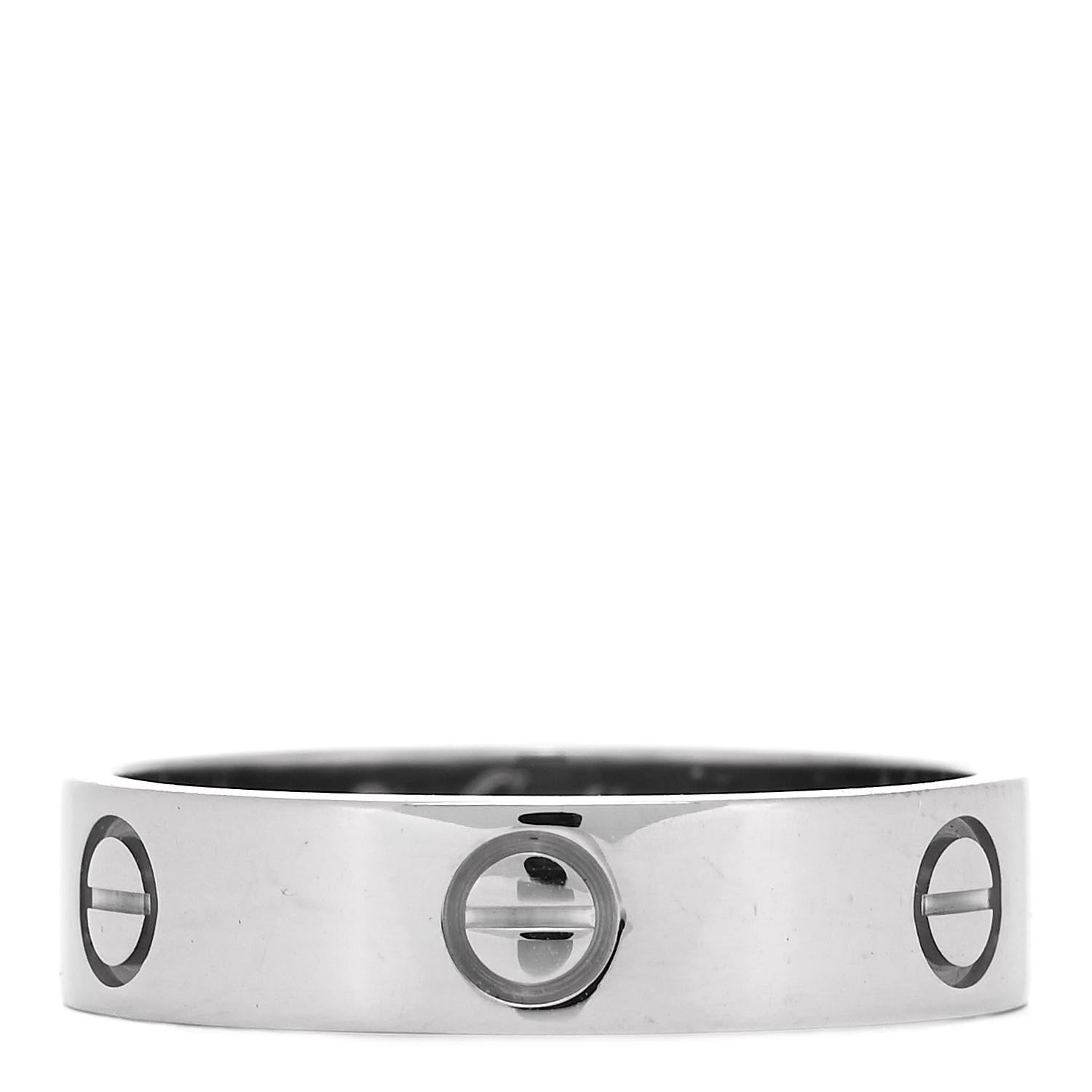 Cartier 18K White Gold 5.5mm LOVE Ring 63 10.5 3 of 4