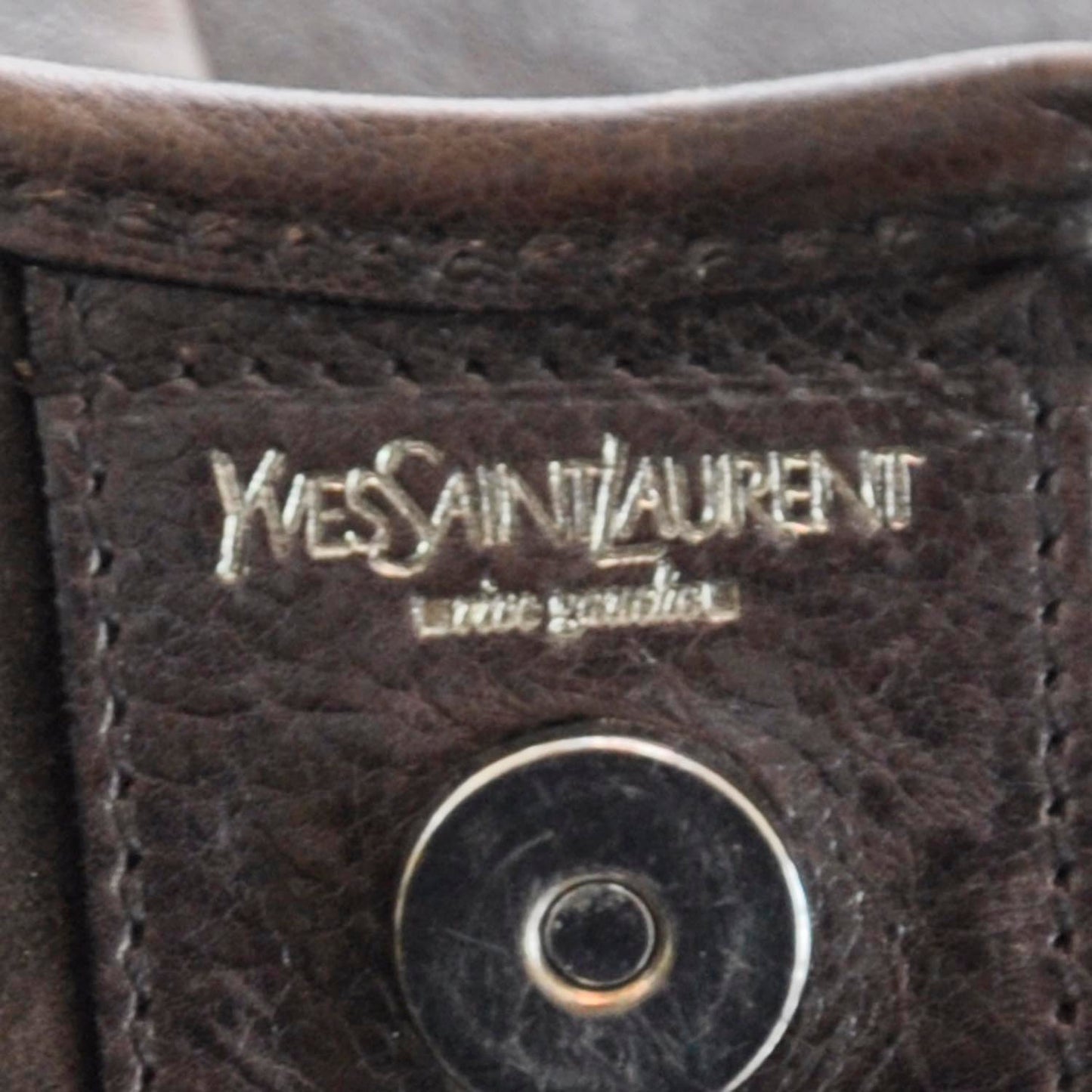 Leather Mombasa Horn Bag Dark Brown