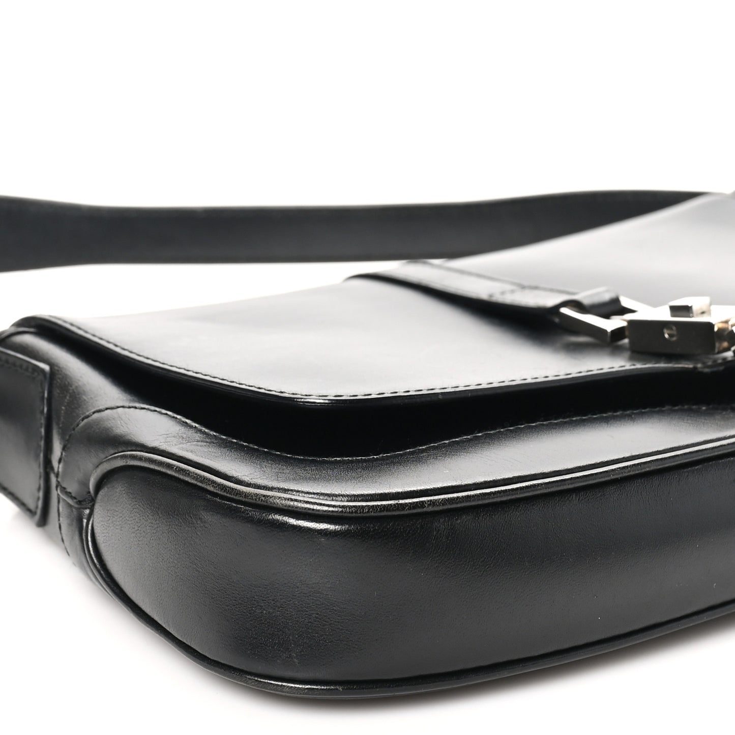 Calfskin Small Jackie O Hobo Black