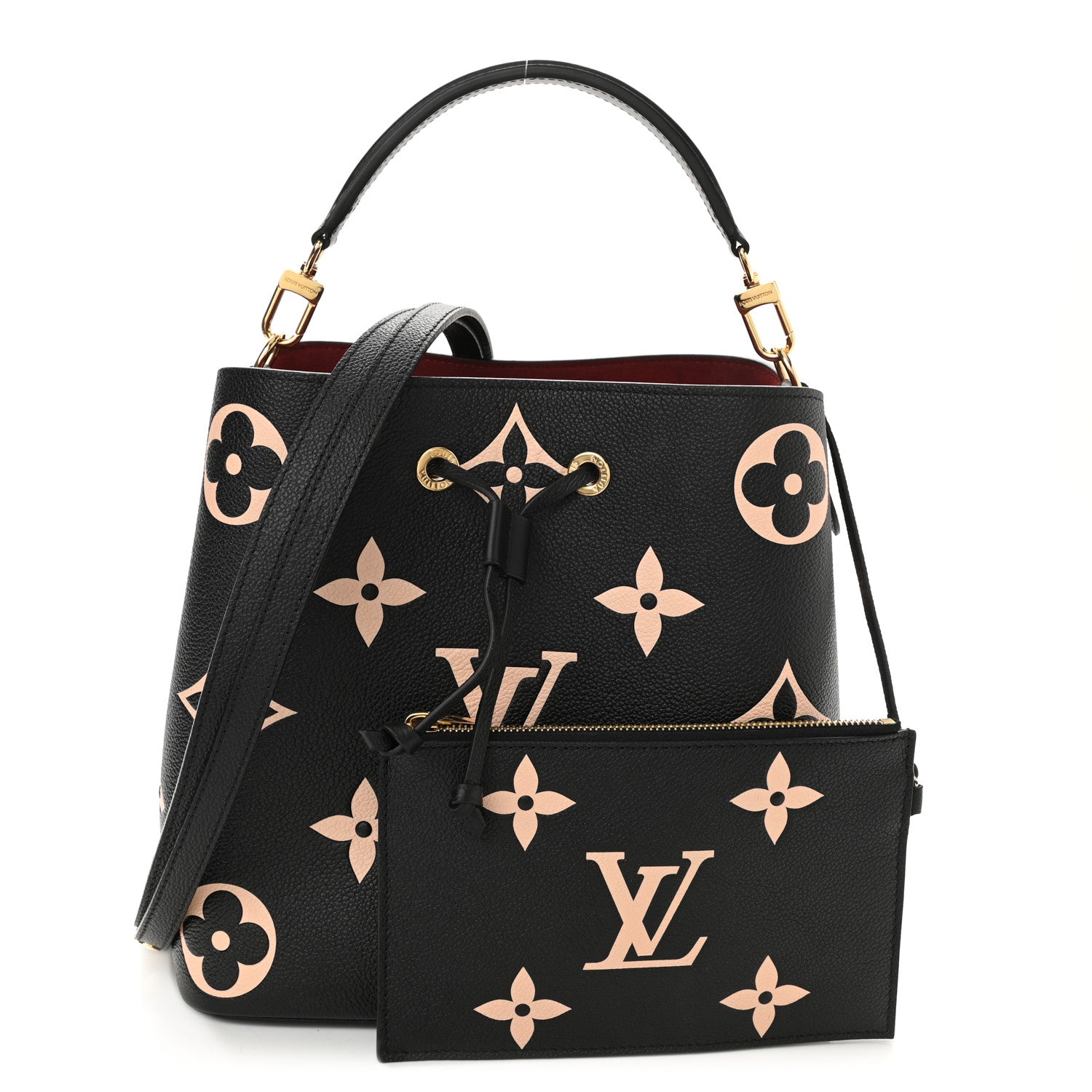 Louis Vuitton Empreinte Monogram Giant Neonoe MM Black Beige 1 of 9