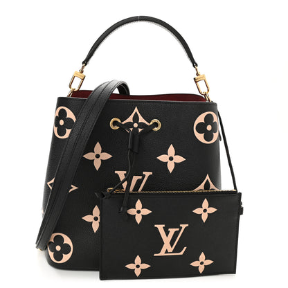 Louis Vuitton Empreinte Monogram Giant Neonoe MM Black Beige 1 of 9