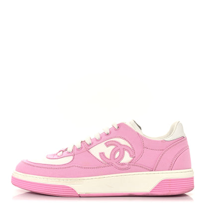 Chanel Cotton Sneakers 39 Pink White 1 of 8