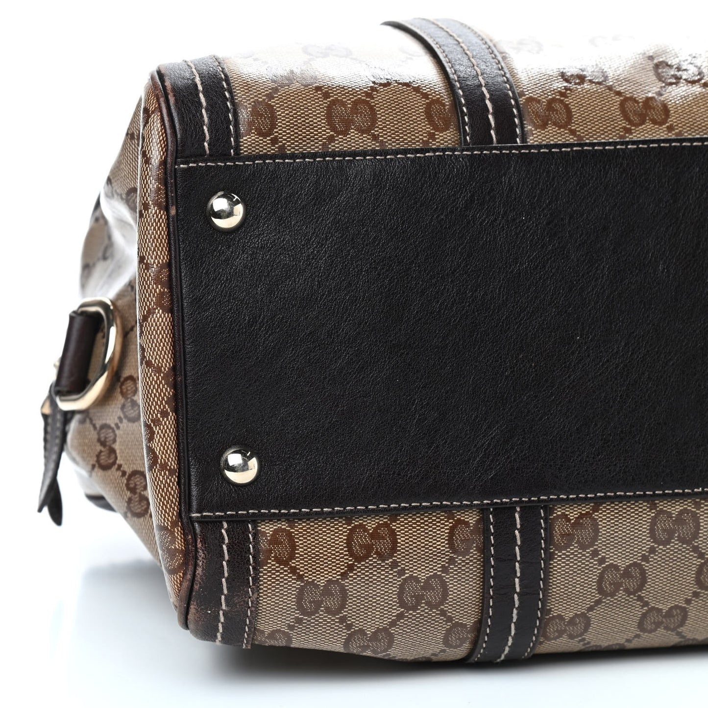 Crystal Monogram Large Duchessa Boston Dark Brown