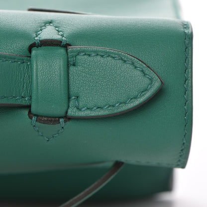 Hermes Swift Kelly Pochette Clutch Vert Vertigo 12 of 28