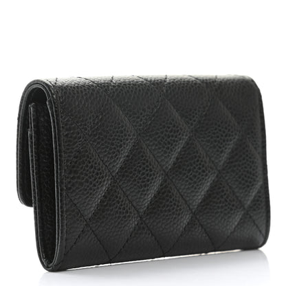 Chanel Caviar Quilted Flap Card Holder Black 3 of 9