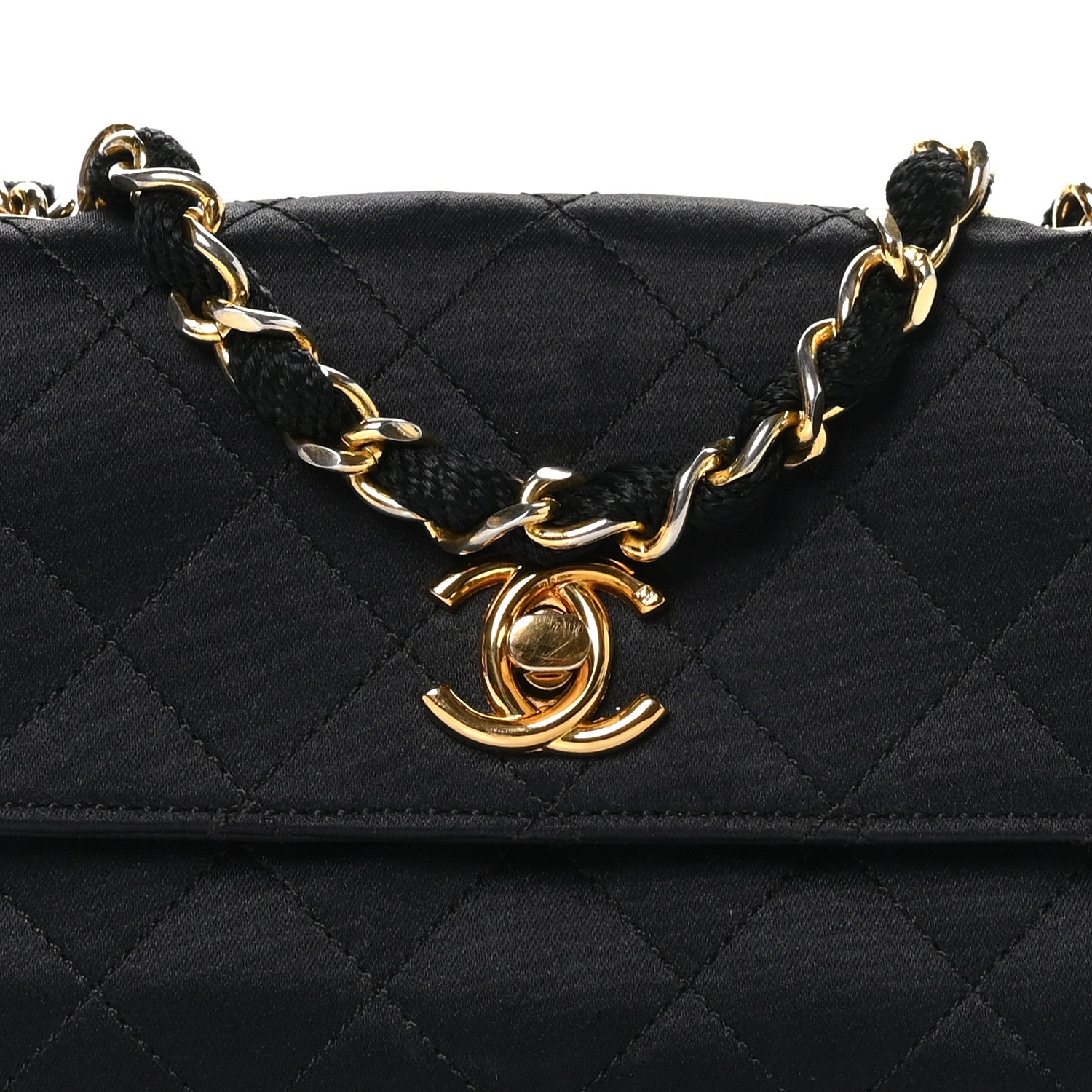 Chanel Satin Quilted Micro Mini Flap Black 8 of 10