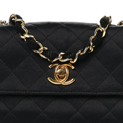 Chanel Satin Quilted Micro Mini Flap Black 8 of 10