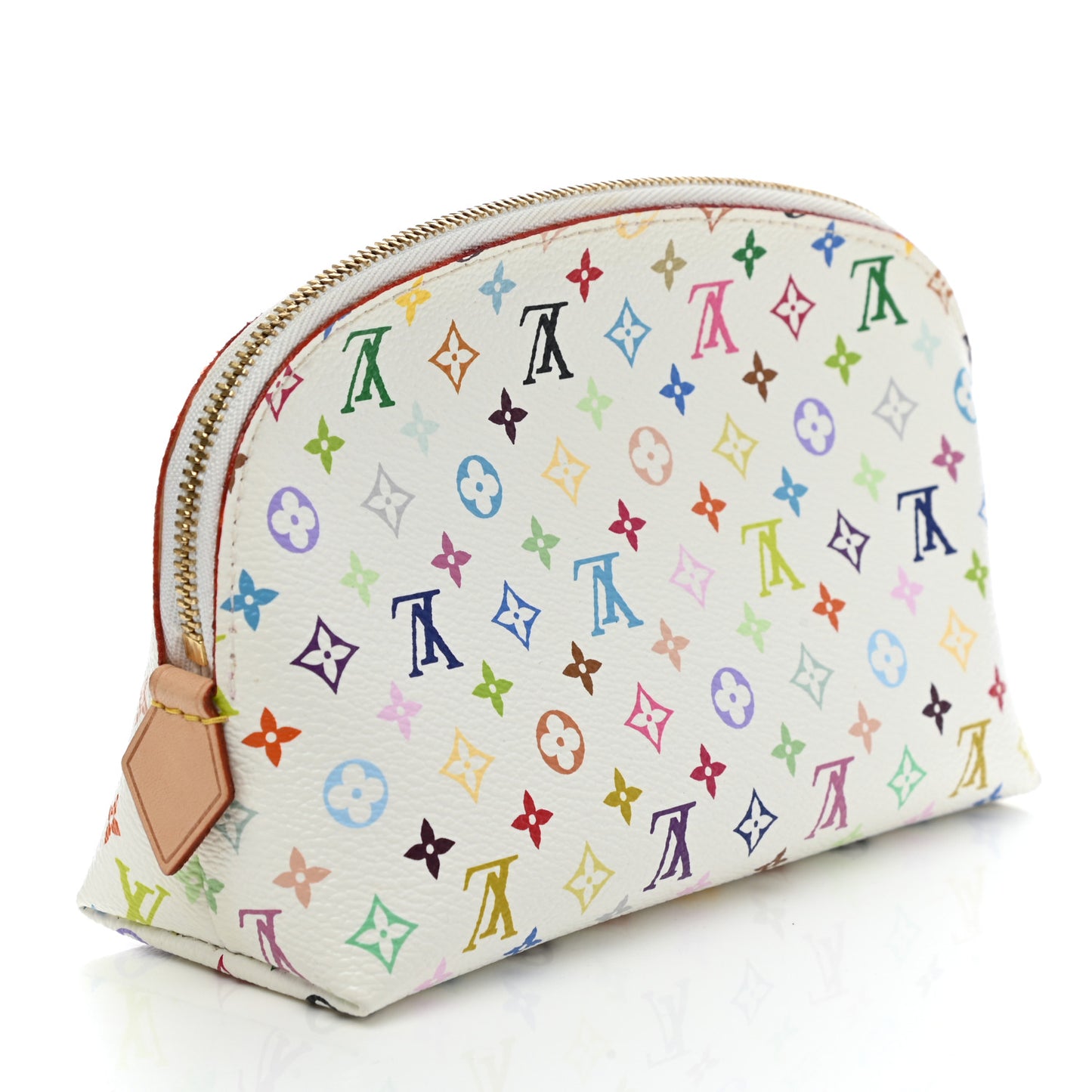 Monogram Multicolor Cosmetic Pouch White Litchi