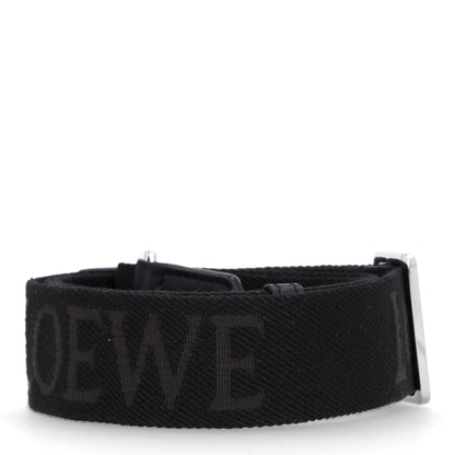Loewe X SUNA FUJITA Calfskin Jacquard Mushroom Anagram Strap Black 2 of 5
