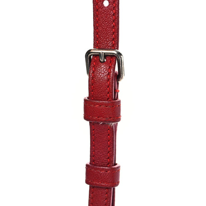 Saint Laurent Sheepskin Matelasse Chevron Monogram College Chain Wallet New Red 15 of 16